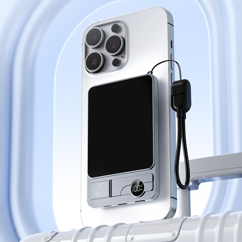 3-in-1 Magnetic Portable Charger with Built-in Stand