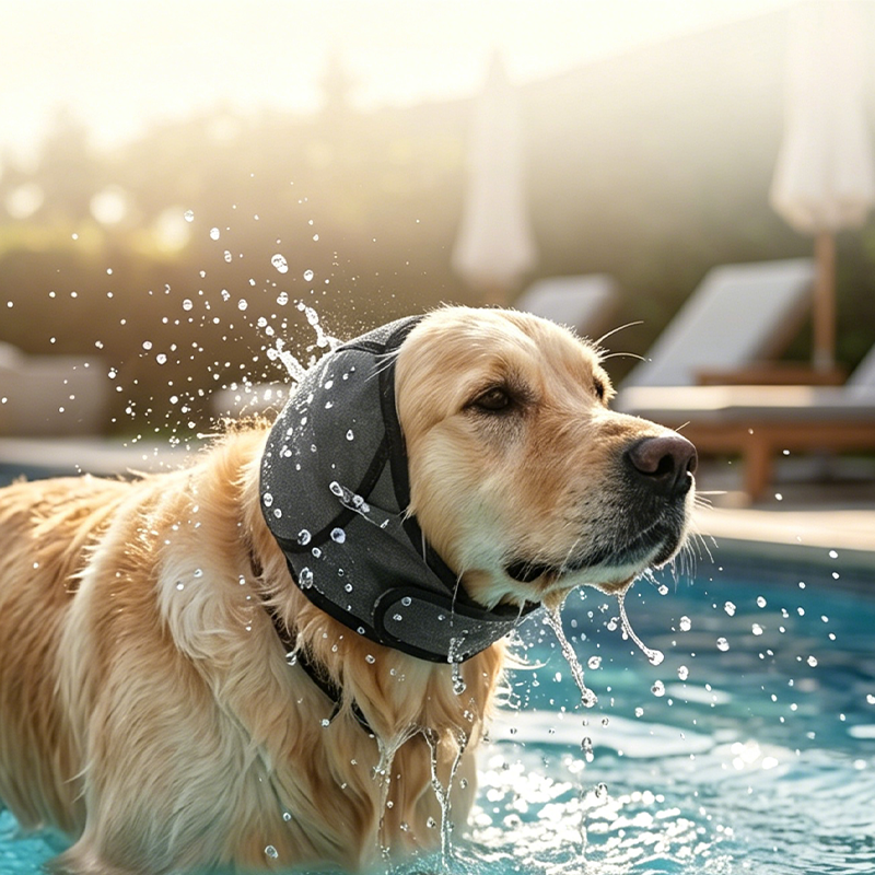 Waterproof Dog Calming Hoodie Neoprene Ear Protection
