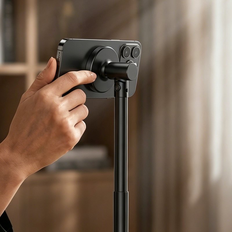 Magnetic Overhead Phone Stand with Telescopic Arm