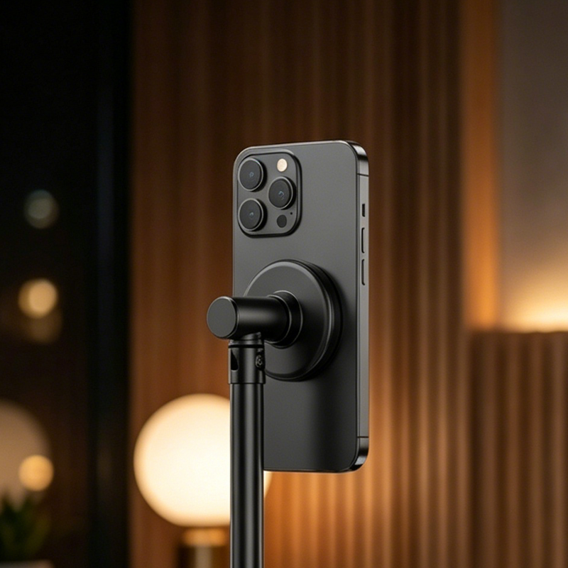 Magnetic Overhead Phone Stand with Telescopic Arm