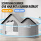 Foldable Pet Cooling Ice House with Insulated Mat