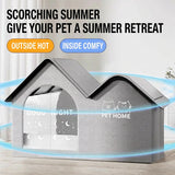 Foldable Pet Cooling Ice House with Insulated Mat