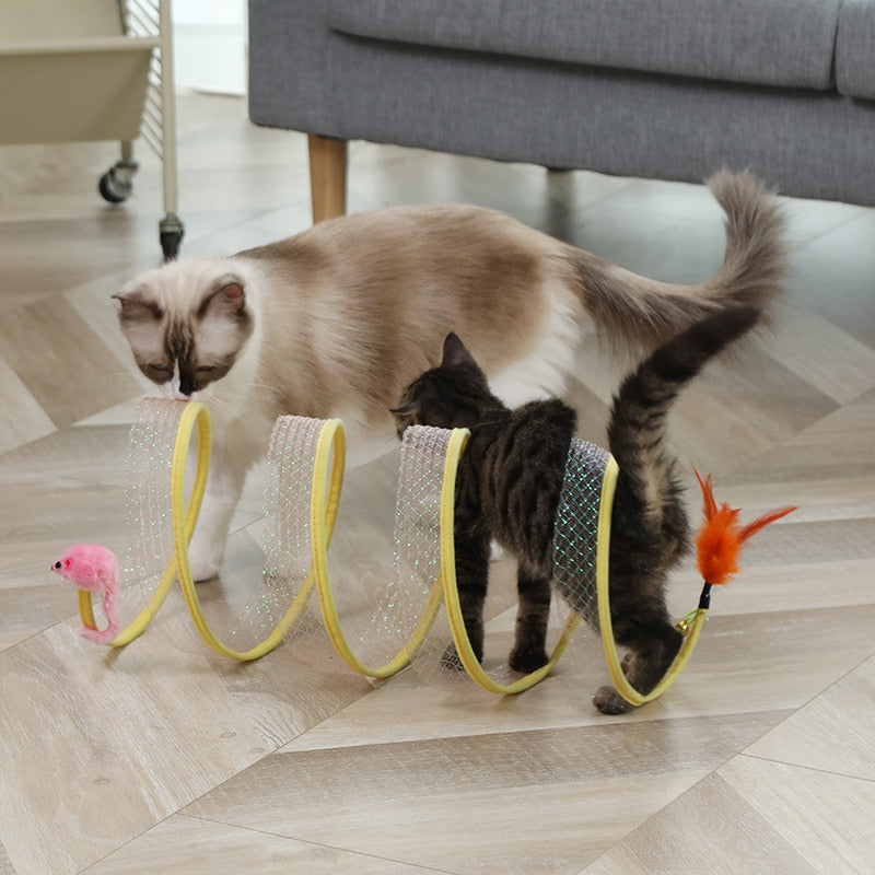Cat Coil Interactive Tunnel Toy