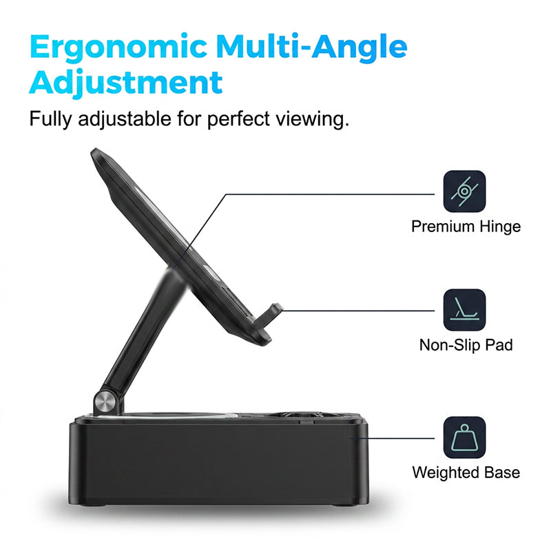 3-in-1 Speaker with Phone Stand and Power Bank