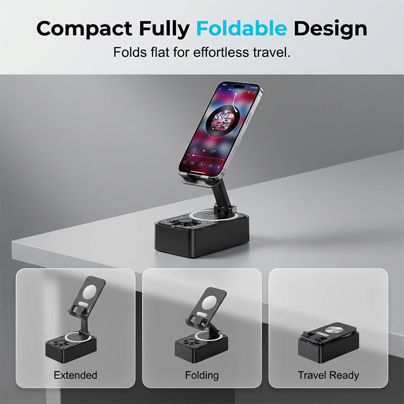 3-in-1 Speaker with Phone Stand and Power Bank