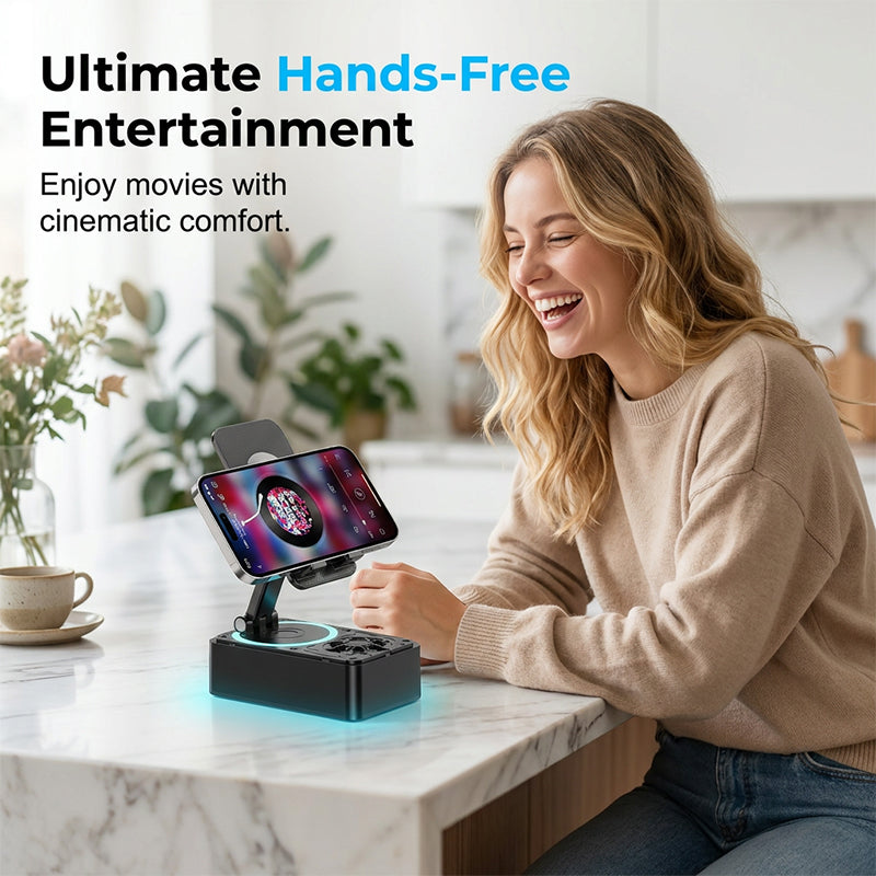 3-in-1 Speaker with Phone Stand and Power Bank