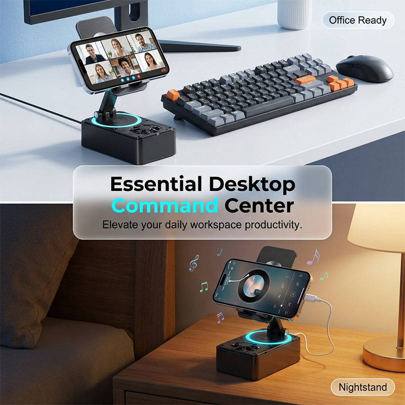 3-in-1 Speaker with Phone Stand and Power Bank