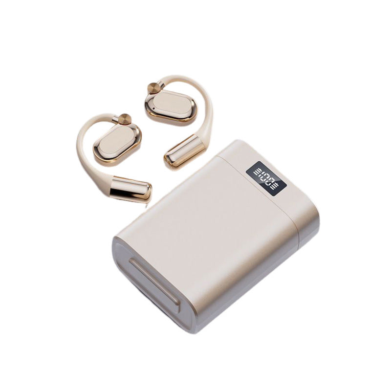 Open-Ear Wireless Earphones with Bluetooth 5.4 and LED Flashlight Case