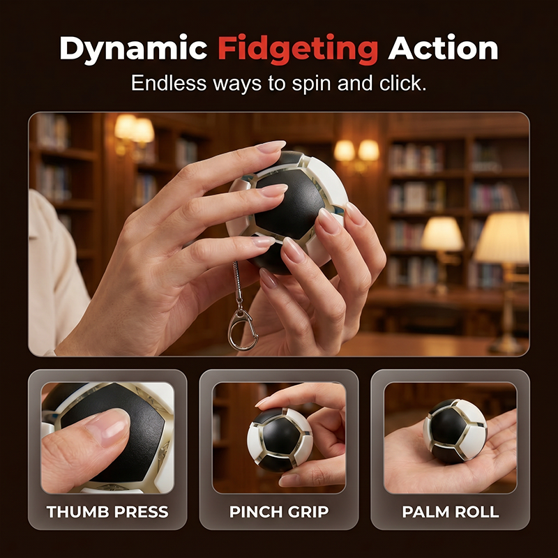 Mini Football Fidget Keychain Stress Relief Toy