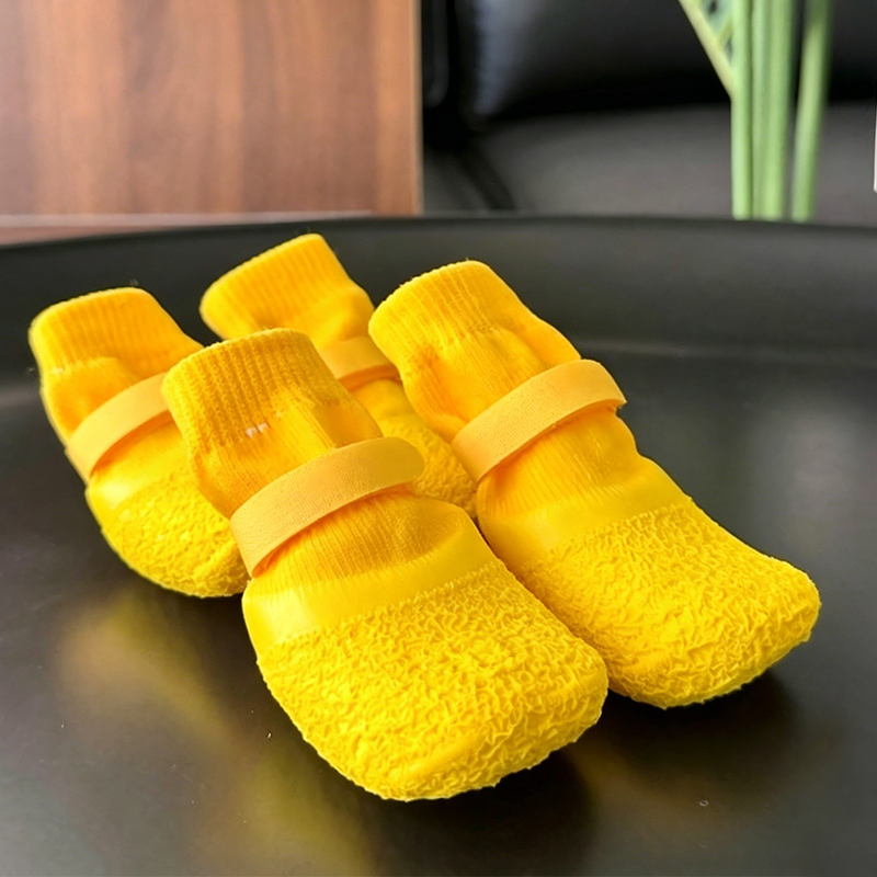 Anti-Slip Waterproof Dog Boots with Rubber Sole