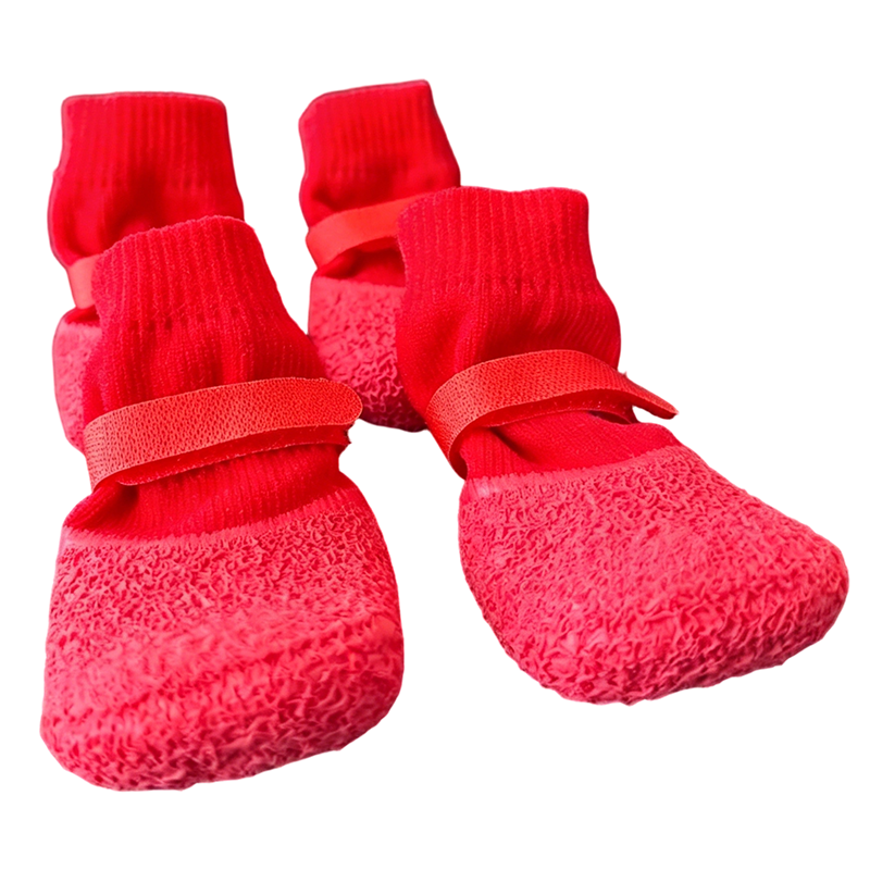 Anti-Slip Waterproof Dog Boots with Rubber Sole