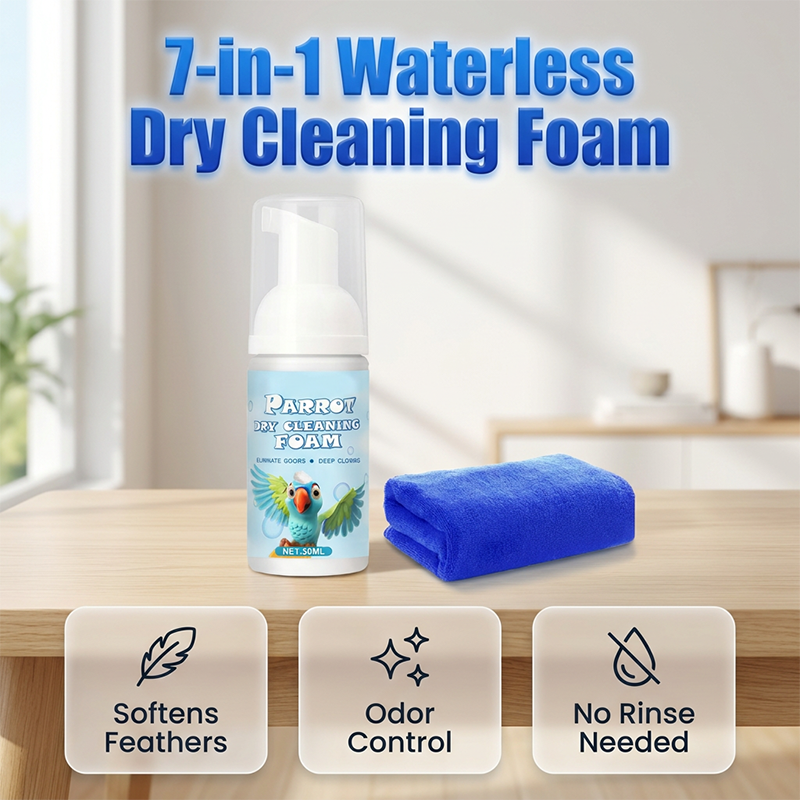 7-in-1 Waterless Dry Cleaning Foam for Parrots