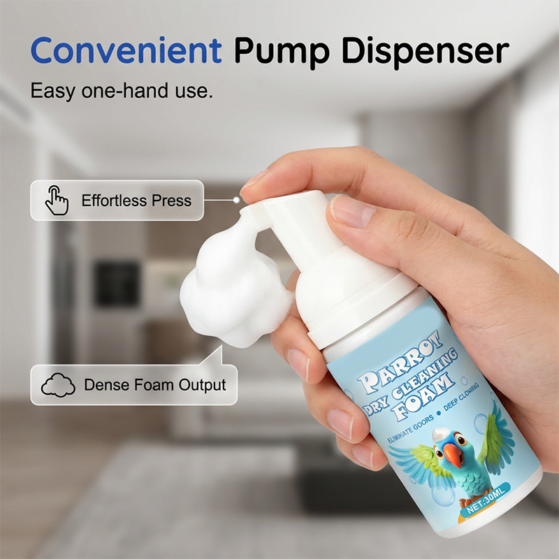 7-in-1 Waterless Dry Cleaning Foam for Parrots