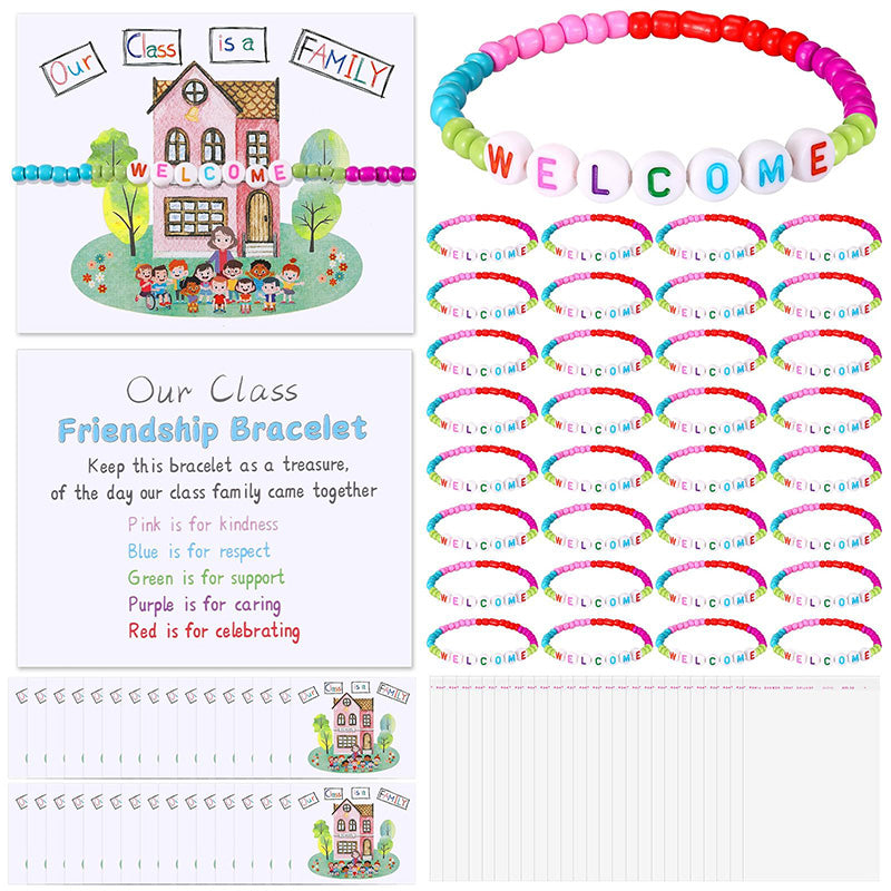 Welcome Bead Bracelets Classroom Bonding Friendship Set