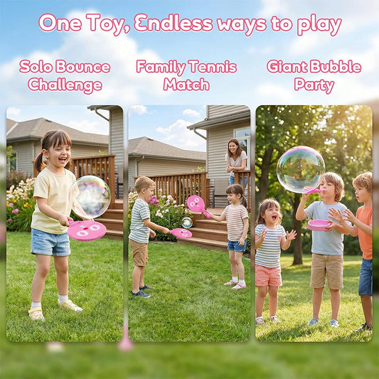 Interactive Smoke Bubble Paddle Game Set