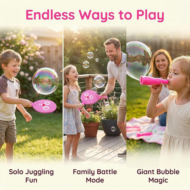Interactive Smoke Bubble Paddle Game Set