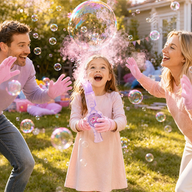 Interactive Smoke Bubble Paddle Game Set