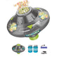 UFO Bubble Machine with 360° Rotation and LED Lights