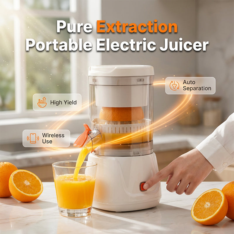 Portable Electric Citrus Juicer with Pulp Separation