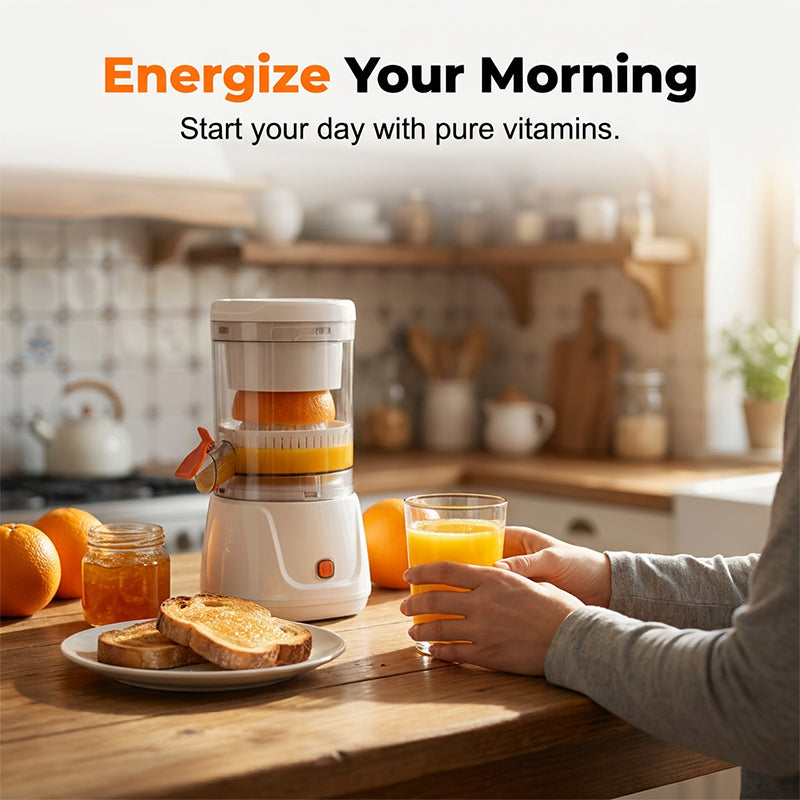 Portable Electric Citrus Juicer with Pulp Separation
