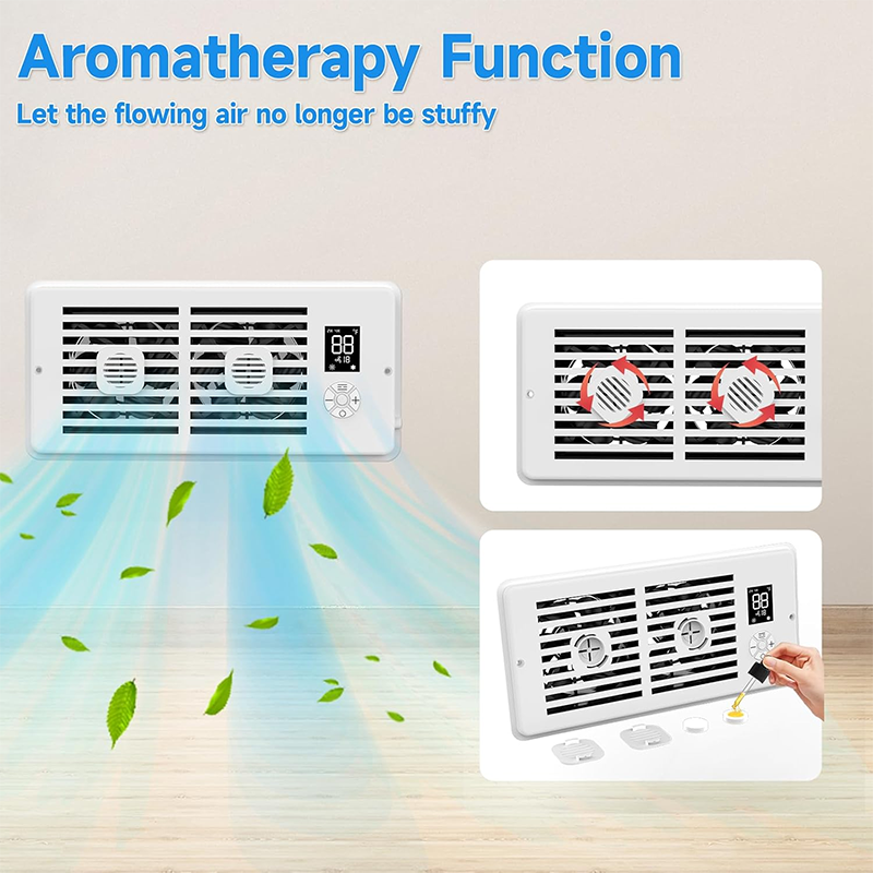Smart Airflow Booster Fan with Temperature Control and Aroma Slot