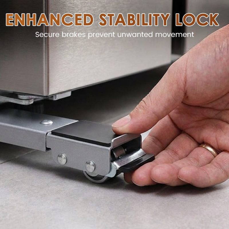 Adjustable 24-Wheel Appliance Stand with Locking Brakes