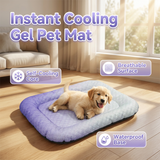Cooling Gel Mat for Pets Summer Heat Relief Pad Breathable Non-Toxic Cool Sleeping Mat for Dogs Cats