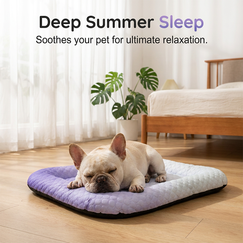 Cooling Gel Mat for Pets Summer Heat Relief Pad Breathable Non-Toxic Cool Sleeping Mat for Dogs Cats