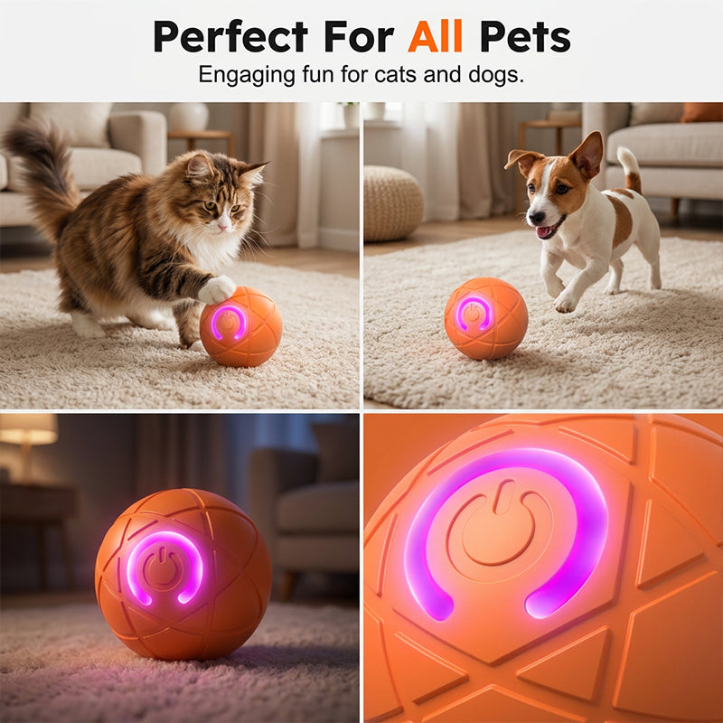 Auto-Bouncing Smart Pet Ball with Remote Control