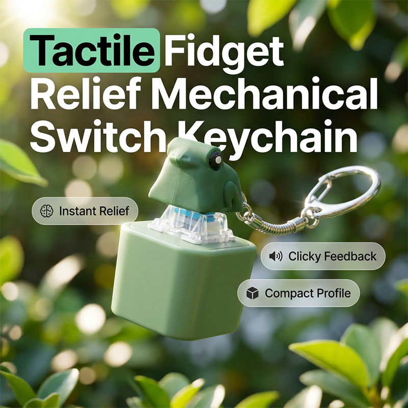 Frog Mechanical Switch Keychain Fidget Toy