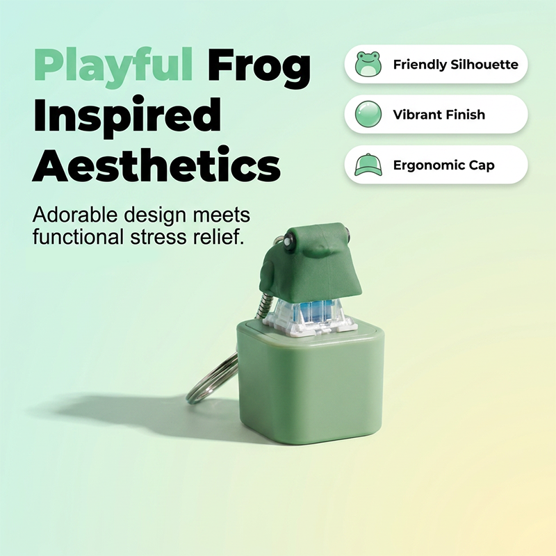 Frog Mechanical Switch Keychain Fidget Toy
