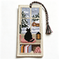 Cross-Stitch Cat Bookmark Kit 4 Seasonal Designs with Braided Tassels