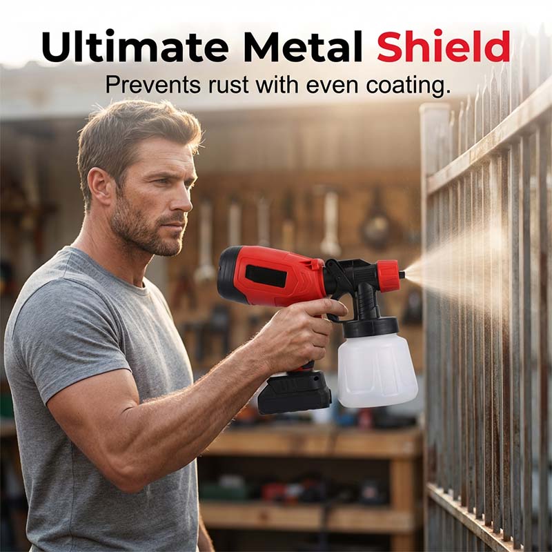 Cordless Paint Sprayer with 2 Batteries for Painting and Gardening