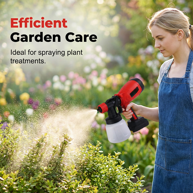 Cordless Paint Sprayer with 2 Batteries for Painting and Gardening