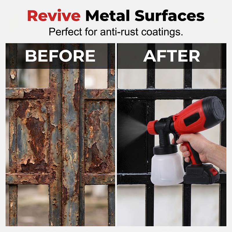 Cordless Paint Sprayer with 2 Batteries for Painting and Gardening