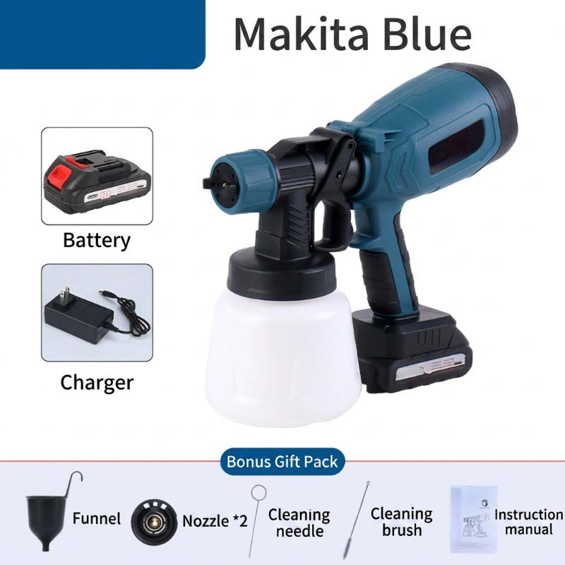 Cordless Paint Sprayer with 2 Batteries for Painting and Gardening