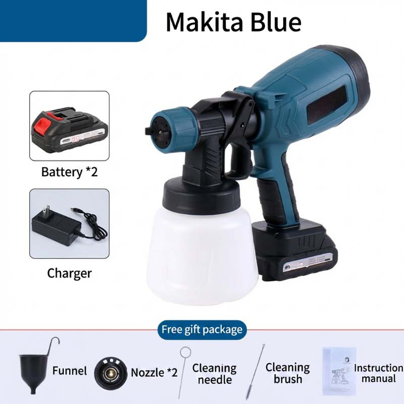 Cordless Paint Sprayer with 2 Batteries for Painting and Gardening