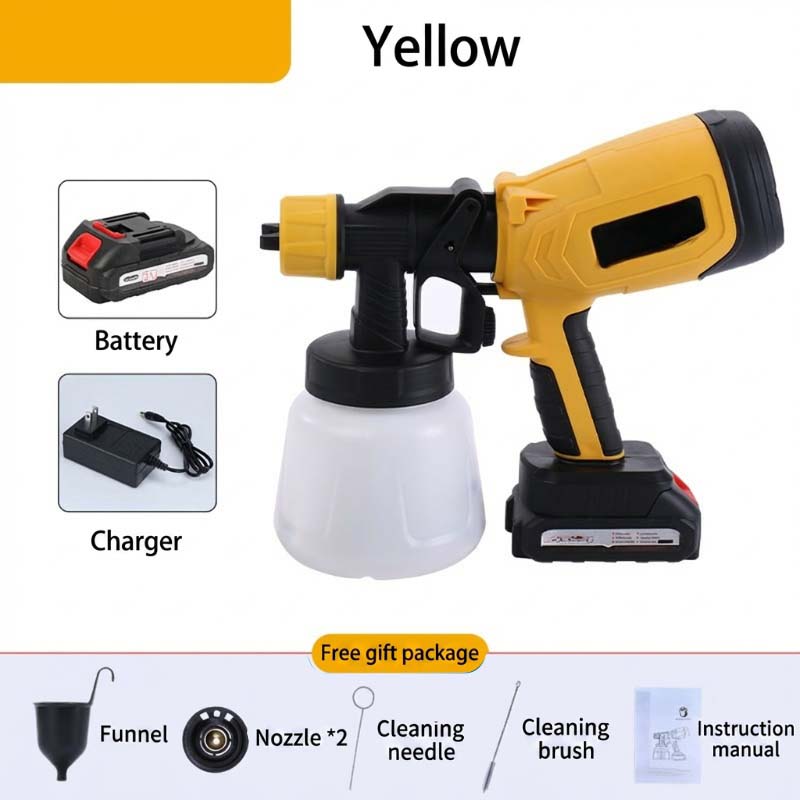 Cordless Paint Sprayer with 2 Batteries for Painting and Gardening