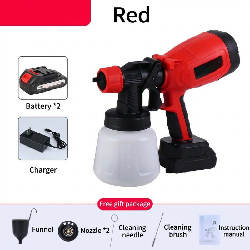 Cordless Paint Sprayer with 2 Batteries for Painting and Gardening