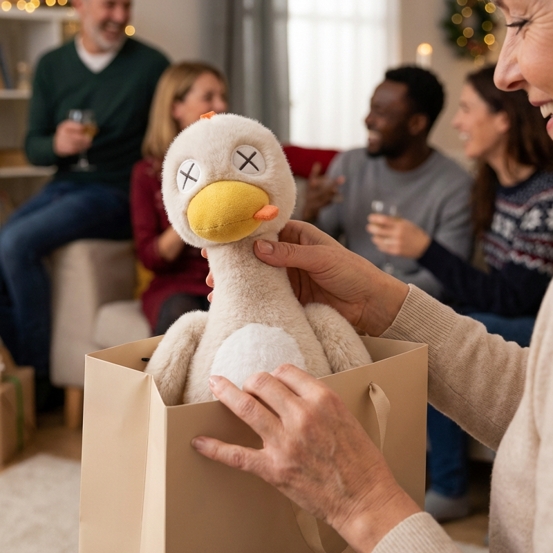 Magnetic Detachable Salted Duck Plush Toy
