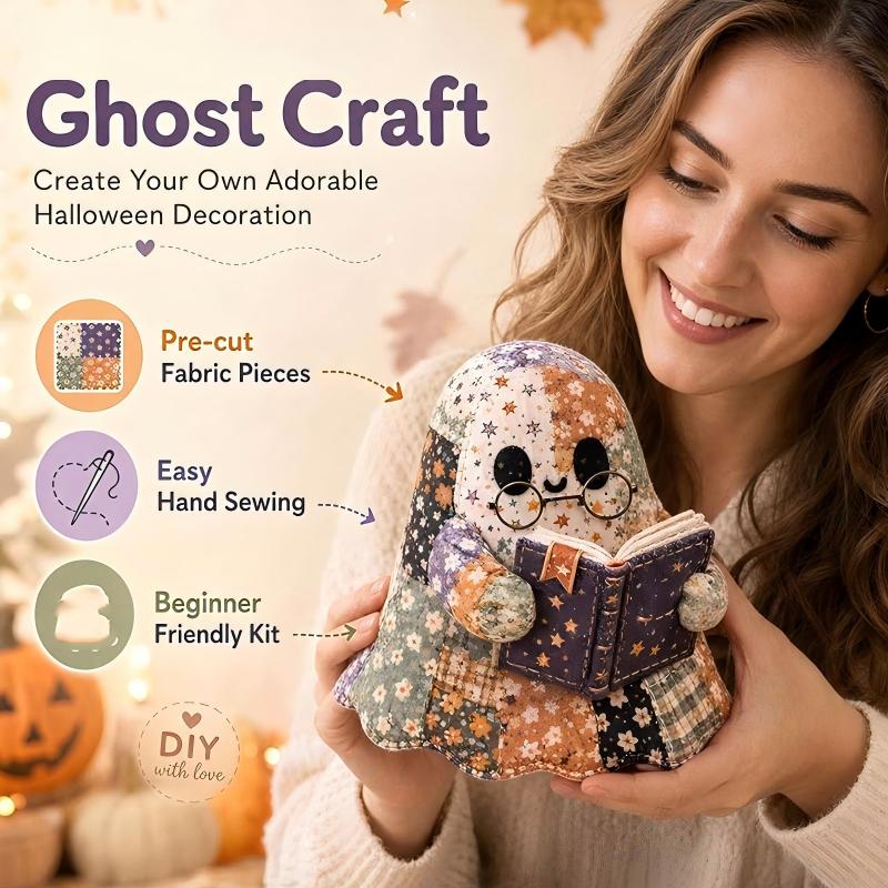 Little Ghost Cozy Halloween DIY Patchwork Craft Kit