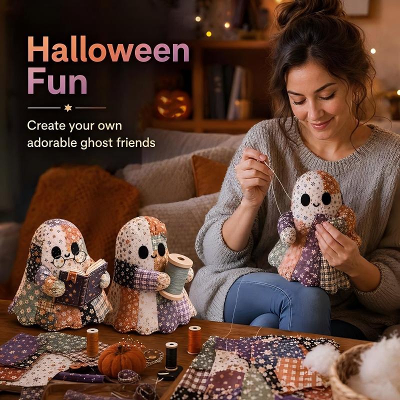 Little Ghost Cozy Halloween DIY Patchwork Craft Kit