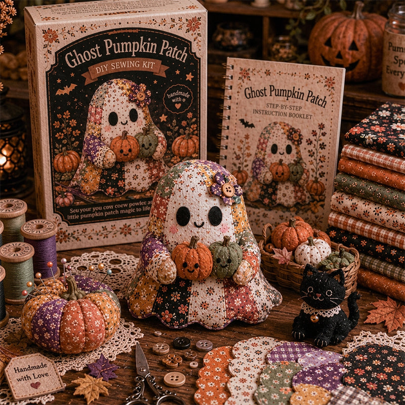 Little Ghost Cozy Halloween DIY Patchwork Craft Kit