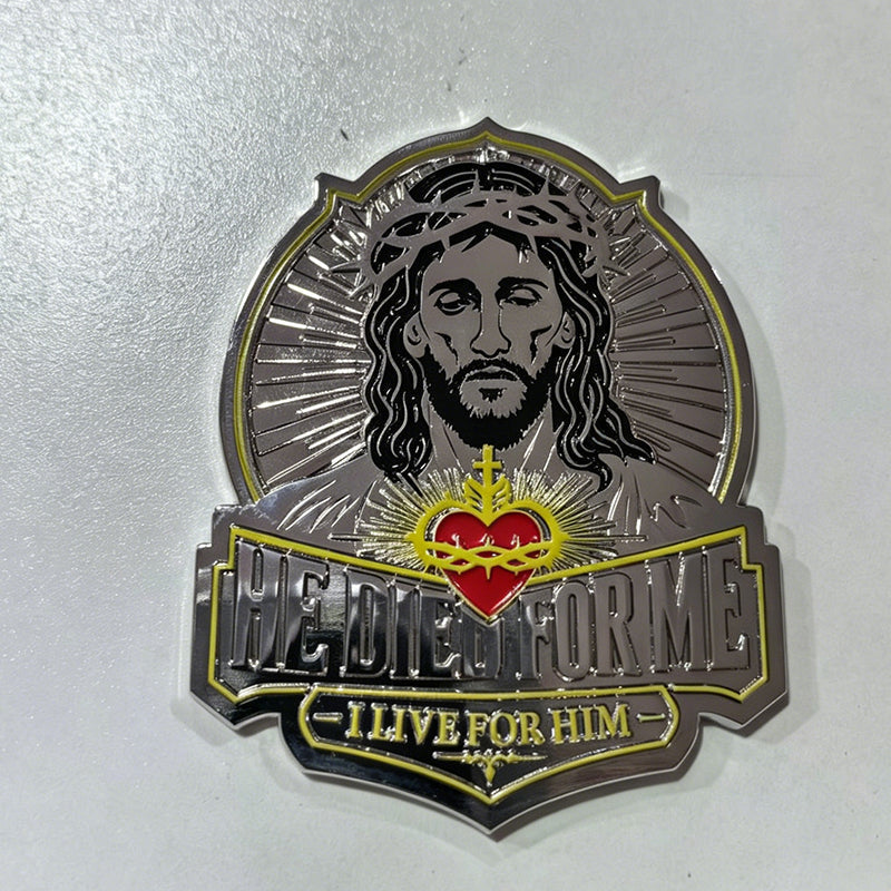 Faith Car Emblem 3D Jesus Christ Badge