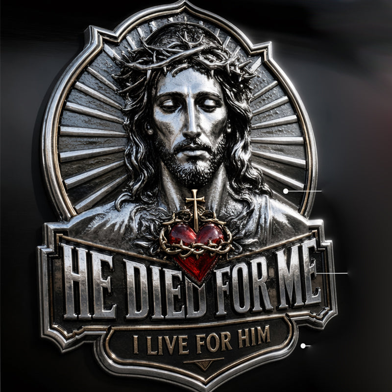 Faith Car Emblem 3D Jesus Christ Badge