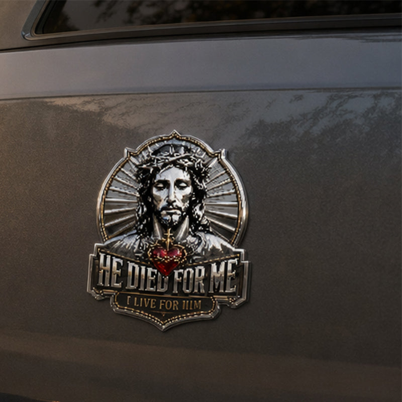 Faith Car Emblem 3D Jesus Christ Badge
