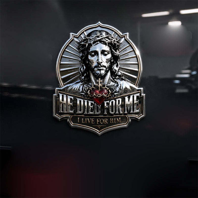 Faith Car Emblem 3D Jesus Christ Badge