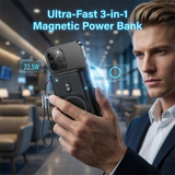 3-in-1 Magnetic Power Bank with Built-In Cable