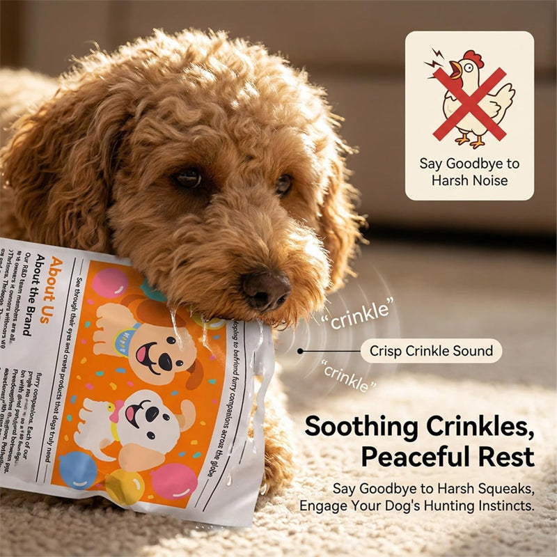 Crinkle Chew Toy for Dogs with Double-Layer Oxford Fabric