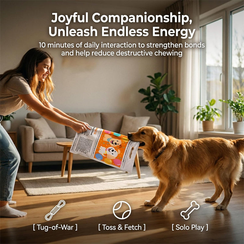 Crinkle Chew Toy for Dogs with Double-Layer Oxford Fabric